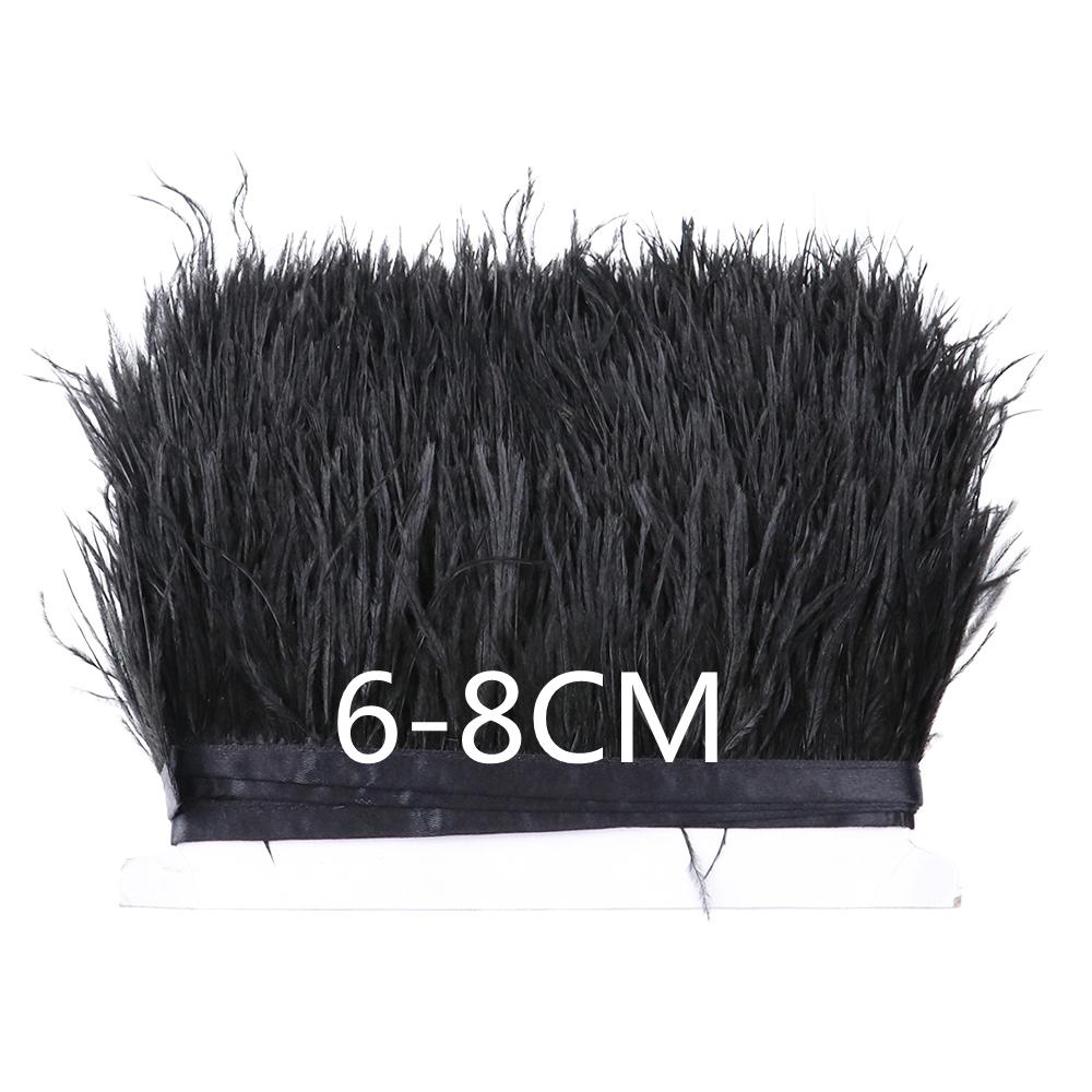 Feather1Meter Black Ostrich Goose Marabou Turkey Feathers Trim Fringe Sewing Ribbon For DIY Dress Sewing Crafts Clothing Decoration
