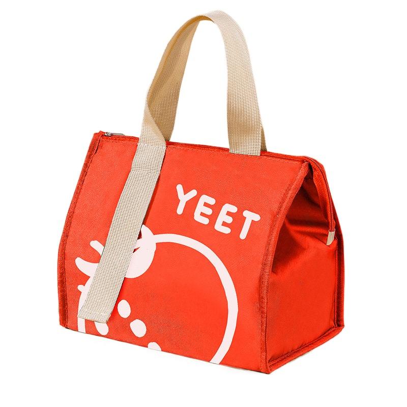 Portable Cartoon Lunch Bags for Office Students Convenient Thermal Insulation Lunchbox Bag Fresh Cooler Pouch Food Bento Contain