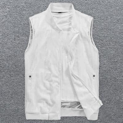 Men Summer Mesh Vest Quick-Dry Breathable Multi-Pocket Outdoor Fishing Hiking Sleeveless Jacket with Zipper Pockets