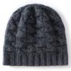 Warm Wool Blend Cable Knit Beanie Hat Men Women Winter Casual Unisex Foldable Headwear