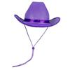 Børne Cowboyhat i Blå Denim med Brun Kant til Stranden eller Fest