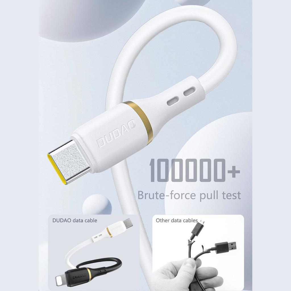 Silicone Cable USB-A - USB-C 5A 1m - White