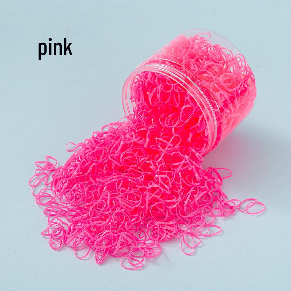 1000-Piece Children's Mini Hair Ties - Gentle, Non-Damaging Elastic Bands for Girls