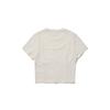 Women Line Color Block ShorT Sleeve T shirT  Ivory 