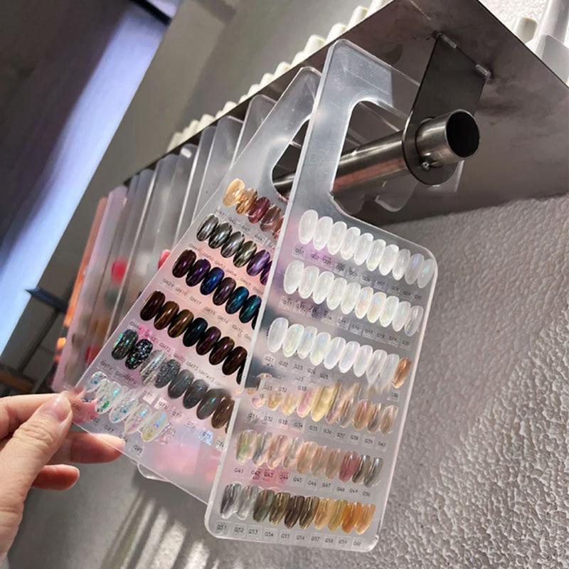 Aurora Transparent Nail Art Display Board Acrylic False Nail Sample Display