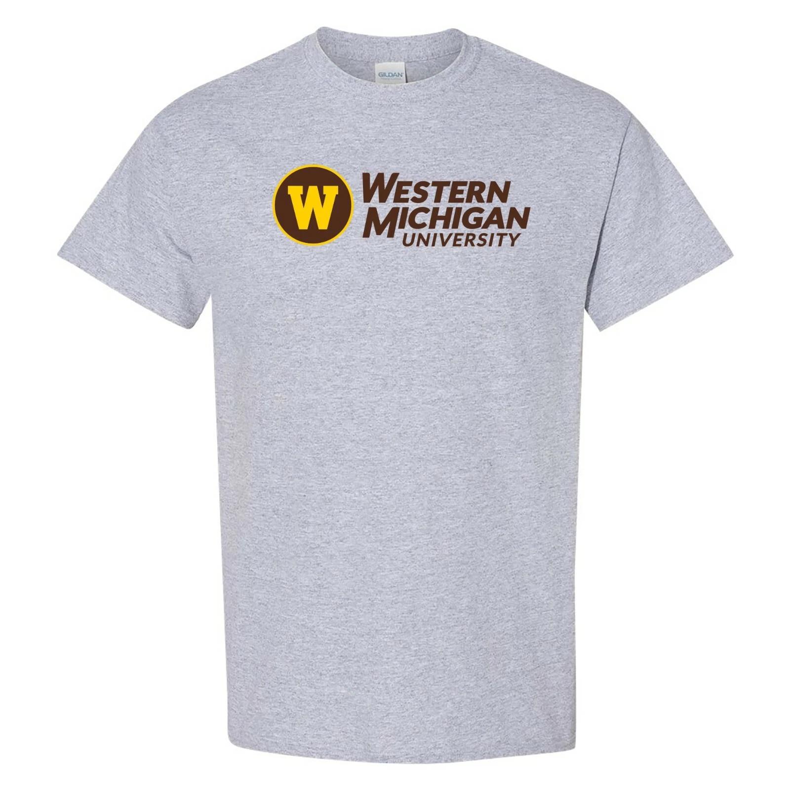 Western Michigan Broncos Institutional Logo Short Sleeve T-Shirt - Sport Grey 3XL