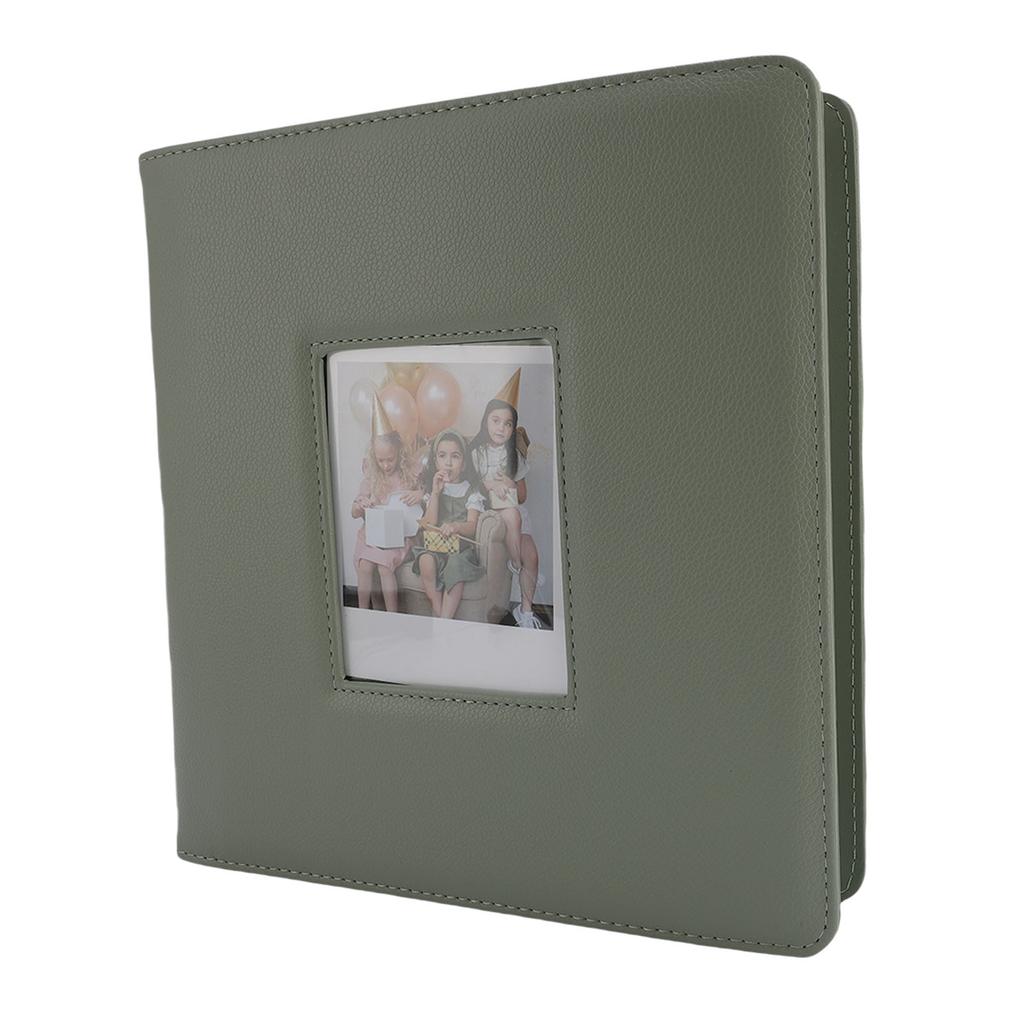 Photo Album Fit for Polaroid Wide 300 400 90x110mm Photos 36 Pages 288 Pictures Capacity PU Leather Cover Front Window