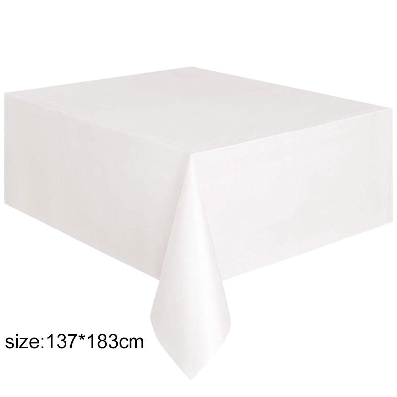 

Disposable Tablecloth 137x183cm Solid Color Festival Party Decoration Colorful Rectangle Table Covers for Birthday Wedding TMZ