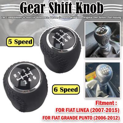 5/6Speed Car Gear Shift Lever Handle Gear Shift Knob Stick Head FOR FIAT GRANDE PUNTO 2006-2012 FIAT LINEA 2007-2015