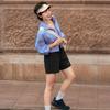 Skechers Breathable Solid Color Lace-Up Casual Shorts Women Shorts P226W218-0018