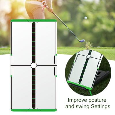 Golf-Putting-Spiegel, Ausrichtungs-Putting-Trainingshilfe für gleichbleibende Genauigkeit, Golfschwung-Übungsspiegel mit Aufbewahrungstasche für das Training im Innen- und Außenbereich