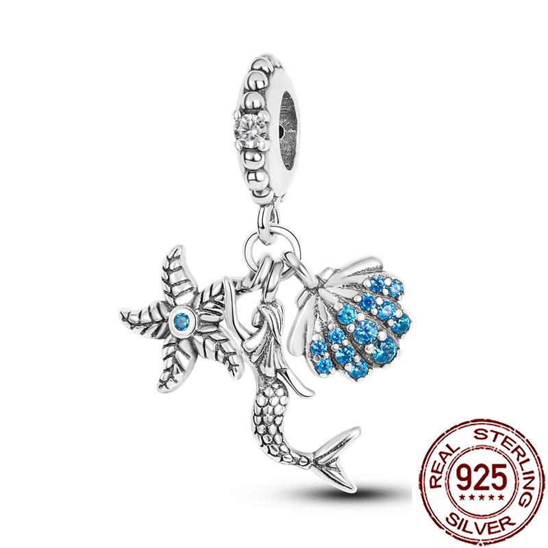 Uroki Oceanu Miedziana Rozgwiazda Muszla Ślimaka Ośmiornica Żółw Morski Ryba Koraliki Pasują do Bransoletki Naszyjnika Kobiety DIY Biżuteria