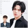 affiliated member 2024 innovative style wig black wig center part natural wig center part short Korean style pure black [TefuRe Men's Wigs] J-hair