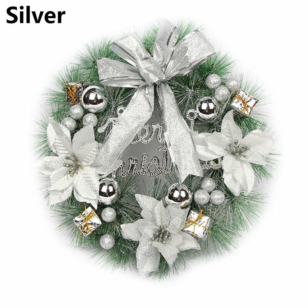 Props DIY Craft Xmas Tree Decor Garland Pine Needle Wreath Christmas Wreath Door Hanging Ornament