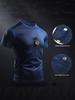 Men's Quick-Drying Tactical T-Shirt - Elastic, Breathable Ice Silk, Wear-resistant, Round Neck Short Sleeve for Summer Outdoor Sports and Fitness