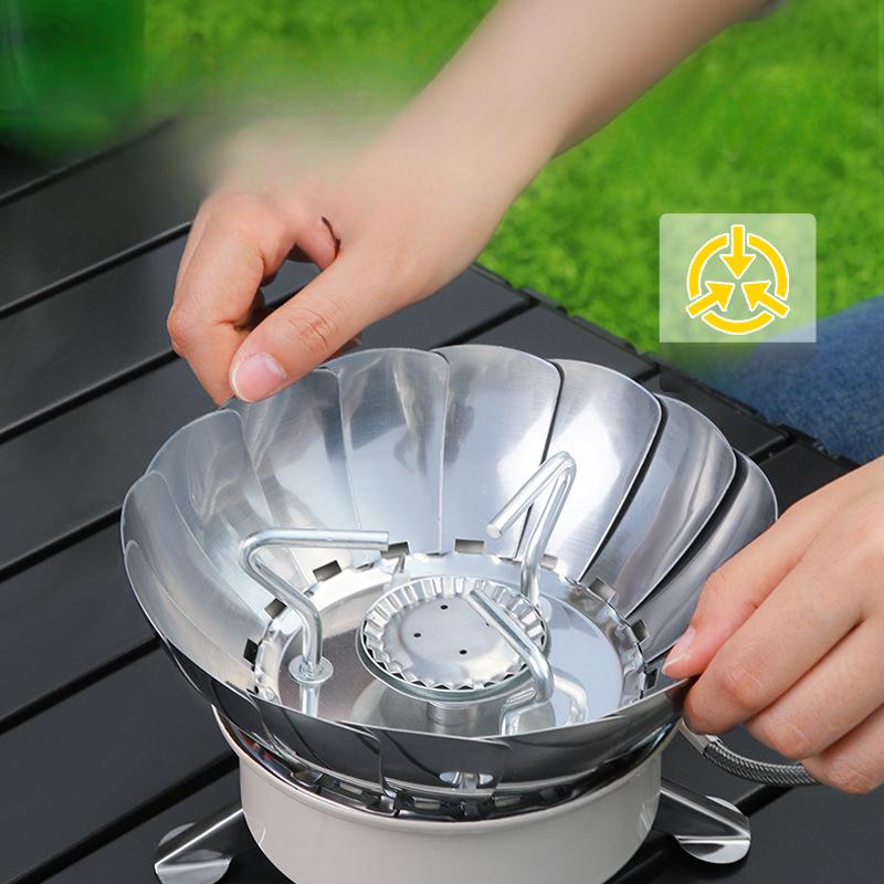 Card Stove Outdoor Stove Folding Card Magnetic Gas Stove Outdoor Camping Cookware Lotus Stove Head