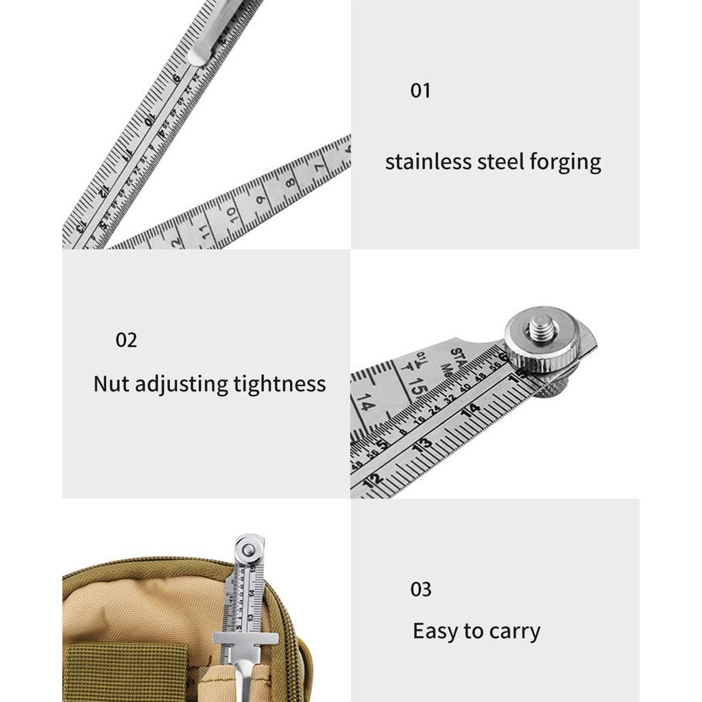 Dual Scale Metric And Imperial Stainless Steel Taper Gauge For Narrow Gap Depth Diameter Measurement