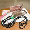 KEYSION Crossbody Wrist Strap Transparent Phone Case for iPhone 13 14 15 16 17 Pro Max Air 16 Plus Long Lanyard Shockproof Cover