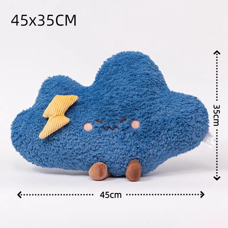 Weiches Sternenhimmel-Kissen Niedliches Regenbogen-Mond-Stern-Plüschkissen Kreatives Sonnen-Wolken-Kissen Kissen Schlafbegleiter Kissen Heimdekoration