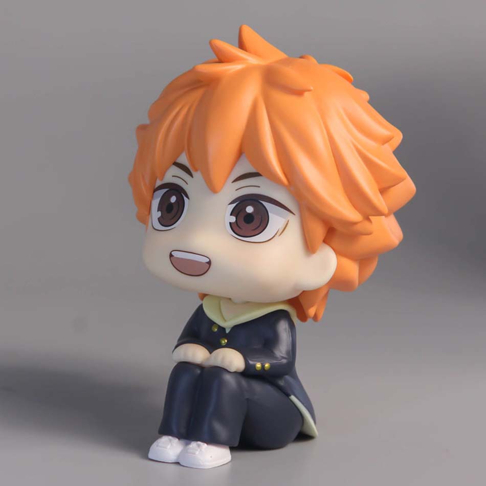 10cm Anime Haikyuu Figure Hinata Shoyo Tobio Kageyama 2pcs Set Action Figural Doll Toy Car Kawaii Decoration PVC Model Kids Gift