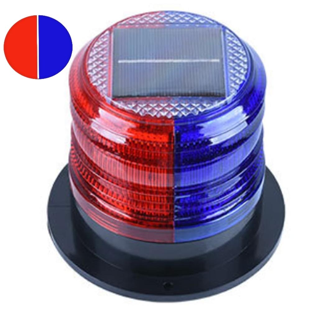 Solar LED Strobe Warning Light Police Flasher LED Stroboscopes Solar Powered Rescue Car Emergency Roof Lights with Magnet Base