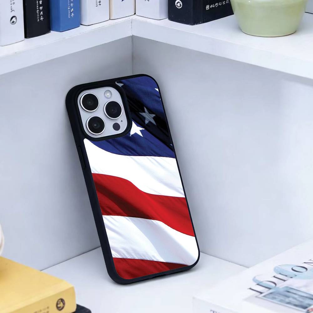 Statue Liberty America USA Flag Phone Case For iPhone 14,16,15,13,17,12,Plus,Pro,Max Magnetic For Magsafe Frosted Cover