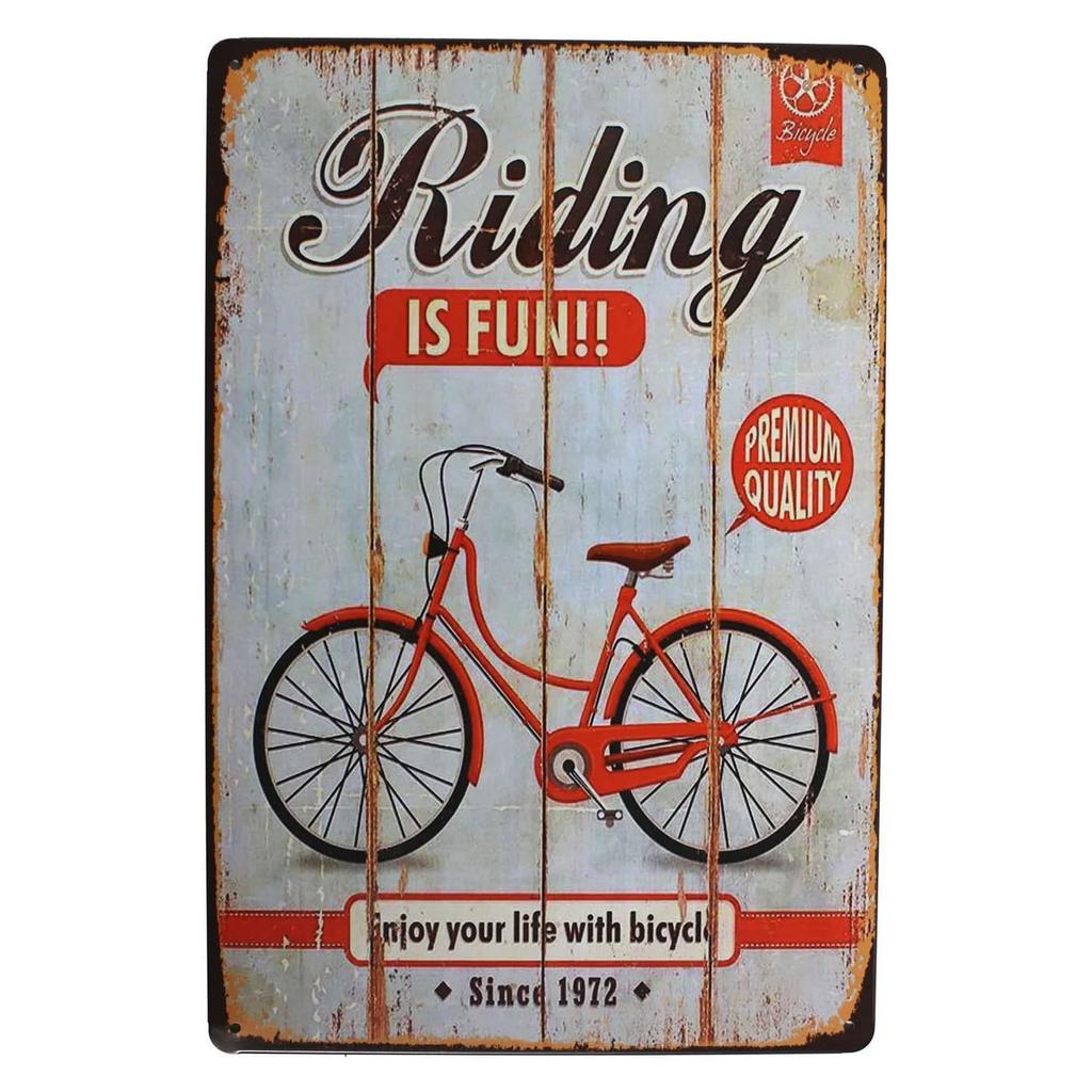 Cycling Metal Tin Signs Bike Ride Wall Decoration Plaque Vintage Art Poster Iron Painting for Man Cave Home Cafe Garden Club Bar