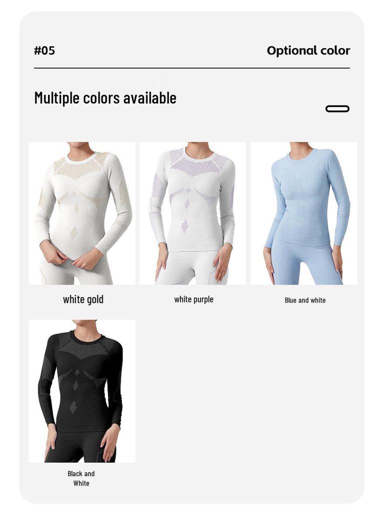Women's Quick-Dry Knitted Compression Base Layer Set for Cycling
