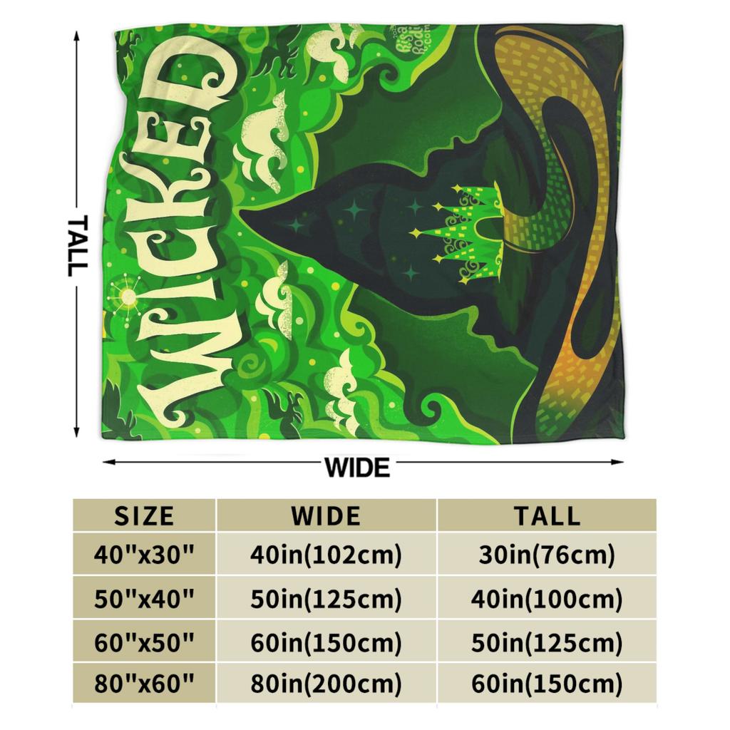 Wicked Musical Super Warm Blanket  Kids Plush Throw Blanket Comfortable Outdoor Flannel Bedspread Sofa Bed Cover