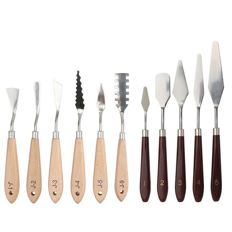 Oil Painting Palette and Spatula Set: Knife Set for Acrylic, Gouache, and Pigment