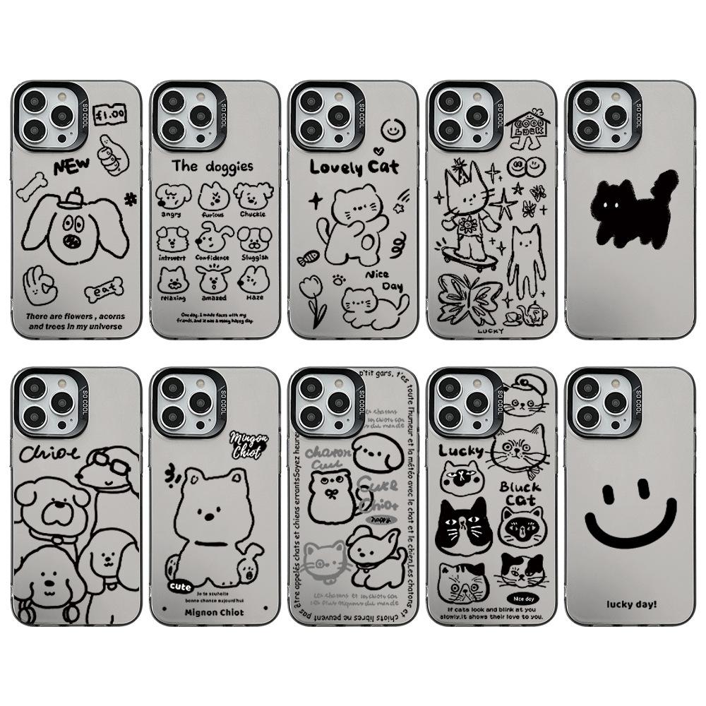 Applicable To Iphone14Pro Dog Photo Max Mobile Phone Case 16 Apple 13 Anti Fall 11 Sweet Cool Cartoon 15 Laser