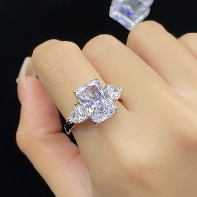 Taglio Raydean Flash Rettangolare Otto Cuori Otto Frecce Zircone Nuovo Semplice Temperamento Anello Aperto Donna