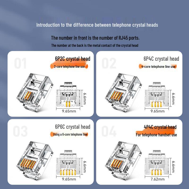 Shanze RJ11 6P6C Telephone Connector Plugs