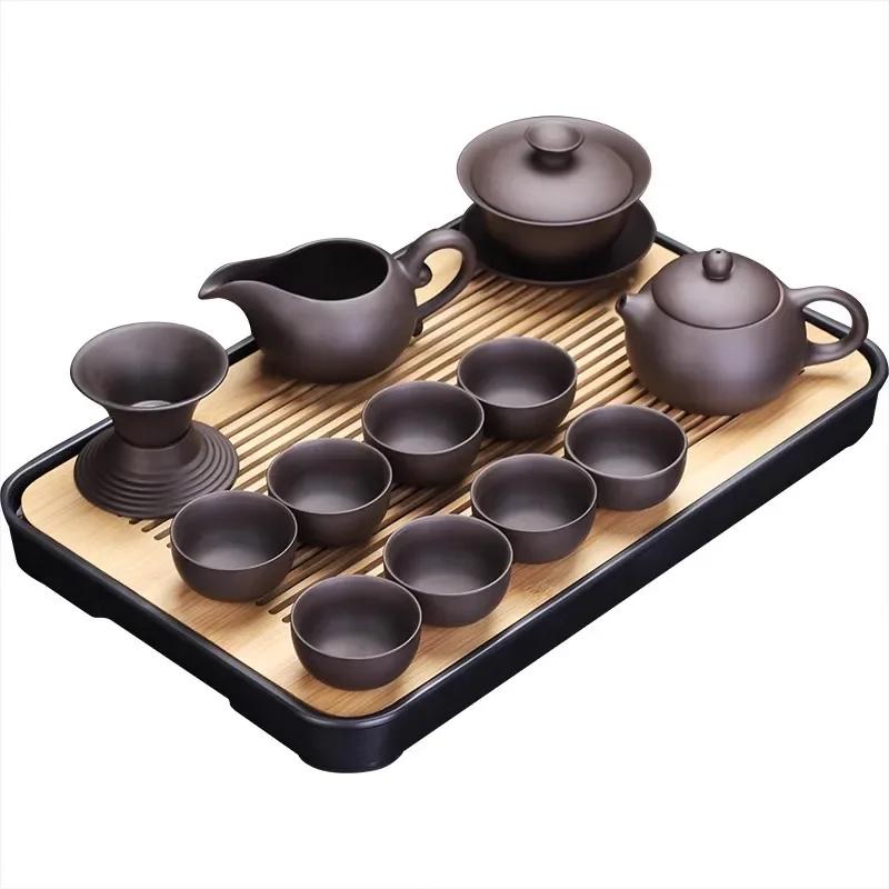 Handmade Purple Clay Teapot Tea Cup Tea Ceremony Ceramic Tea Set Kung Fu Pot Pot  Cup Chinese Beverage High Quality