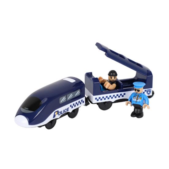 

Voice Broadcast Plastic Electric Train Children Kids Toy Gift with 2 Passengers темно-синий