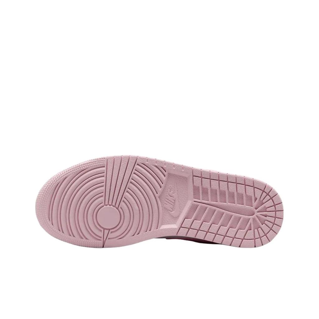Jordan Air Jordan 1 Pink Cat Paw Cushioning Slip Resistant Abrasion Resistant Low top Vintage Basketball Shoes Women's DC0774-607 (Team1335-)