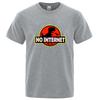 Men's High Quality100% Cotton Funny Dinosaur Print Summer T Shirt Loose O-neck  For Men Tshirt Short Sleeve T-shirt Male Tee Top
