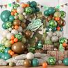 Camouflage Military-Themed Balloon Garland Set for Birthday and Camping Parties