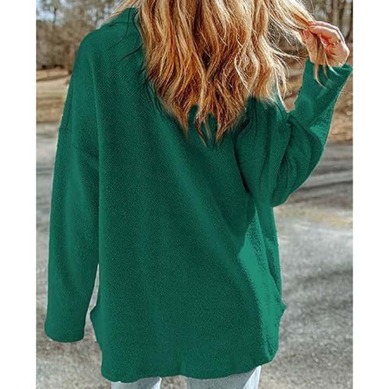 Женская повседневная рубашка с длинным рукавом и лацканами — фото 14