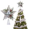Christmas Tree Topper Lighted Household Christmas Decoration Cute Tree Topper With Bell For Display Window Party Showcase