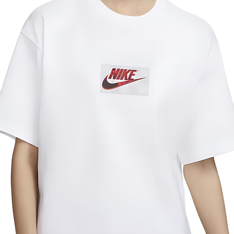 Nike Mac Attack Buchstaben-Print Rundhals Lässiges Kurzarm-T-Shirt Damen Oberteile Weiß FN4176-100