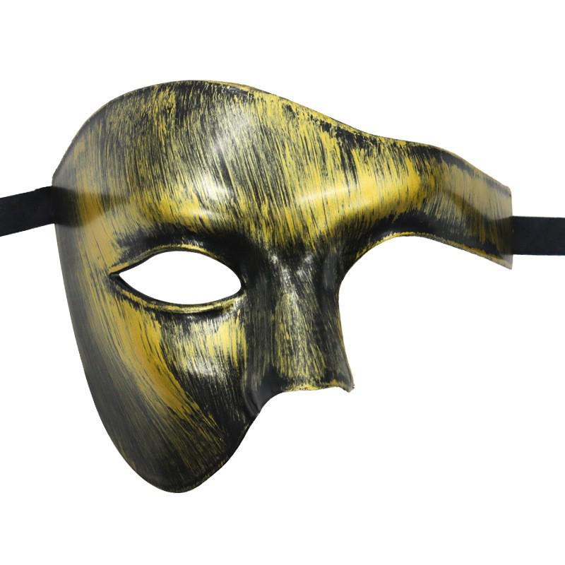 Halloween Retro Men’s Warrior Half-Face Mask: Italy, Venice, Rome, Egypt & Ancient Greece Style.