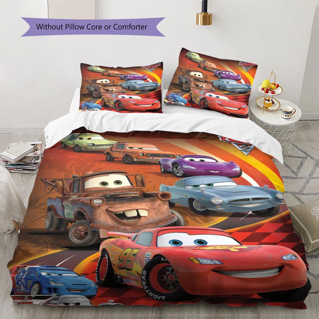 The Mater Trailer Service Duvet and Pillowcase Bedding Set Is Perfect for Decorating Boys' and Girls' Bedrooms.