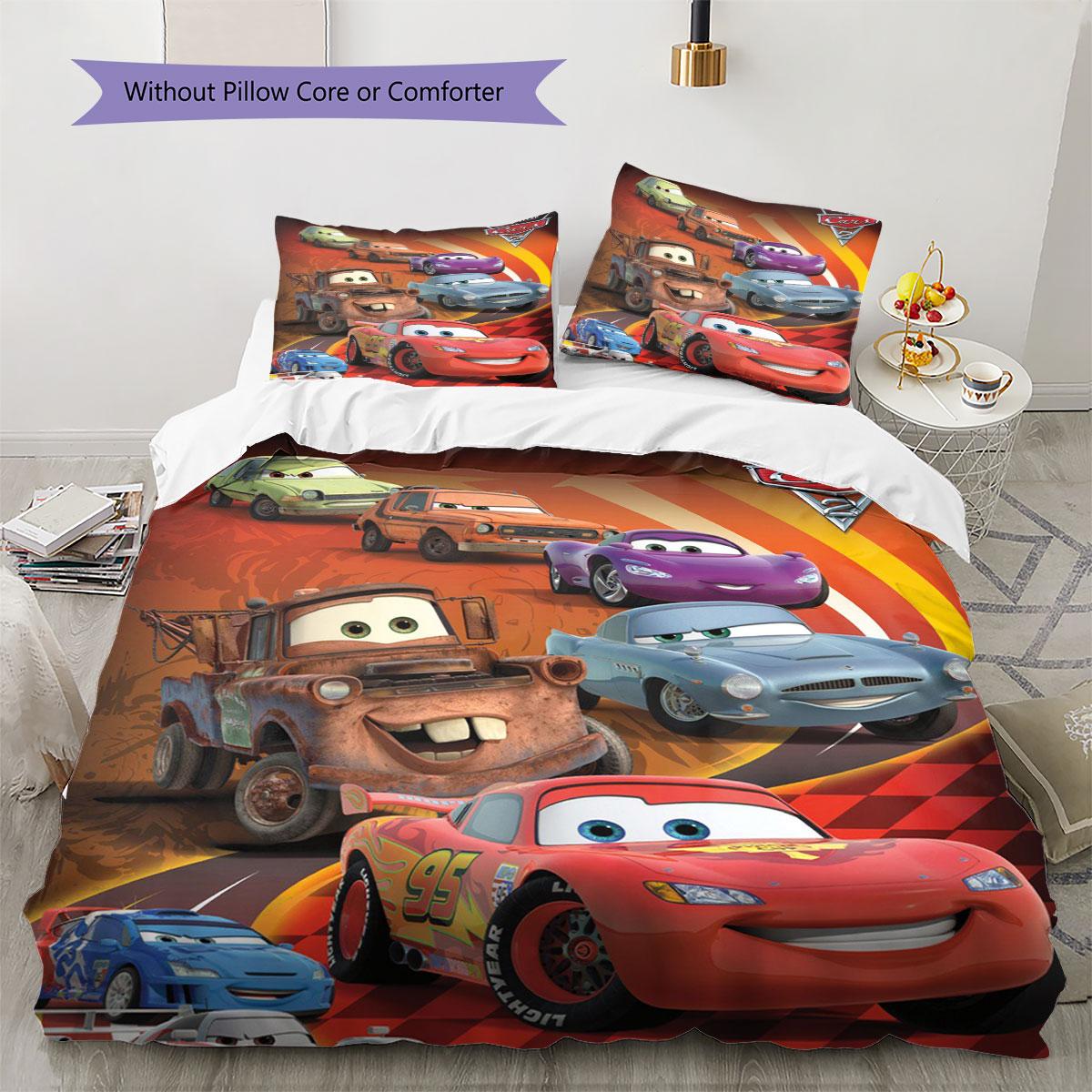

The Mater Trailer Service Duvet and Pillowcase Bedding Set Is Perfect for Decorating Boys and Girls Bedrooms. 135x200cm