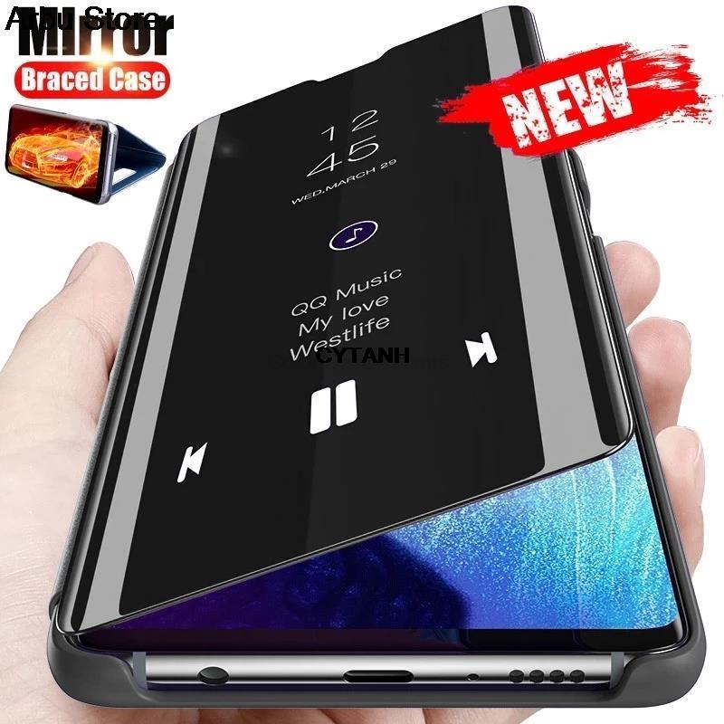 Custodia in Pelle Smart Mirror Flip per Xiaomi Redmi Note 13 Pro 4G Supporto Libro Magnetico Coque Redmy Redme Note13 Non 13 Pro Plus Pro+