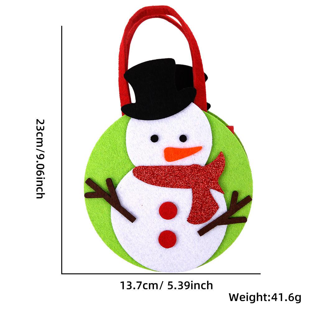 Cute Felt Christmas Tote Bag In Gingerbread Man Christmas Tree Santa Styles For Holiday Gifts