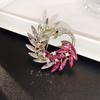 High-End Light Luxury Flower Brooch Female Heavy Industry Design Sense Animal Brooch Diamond Corsage Coat Clothing Accessories