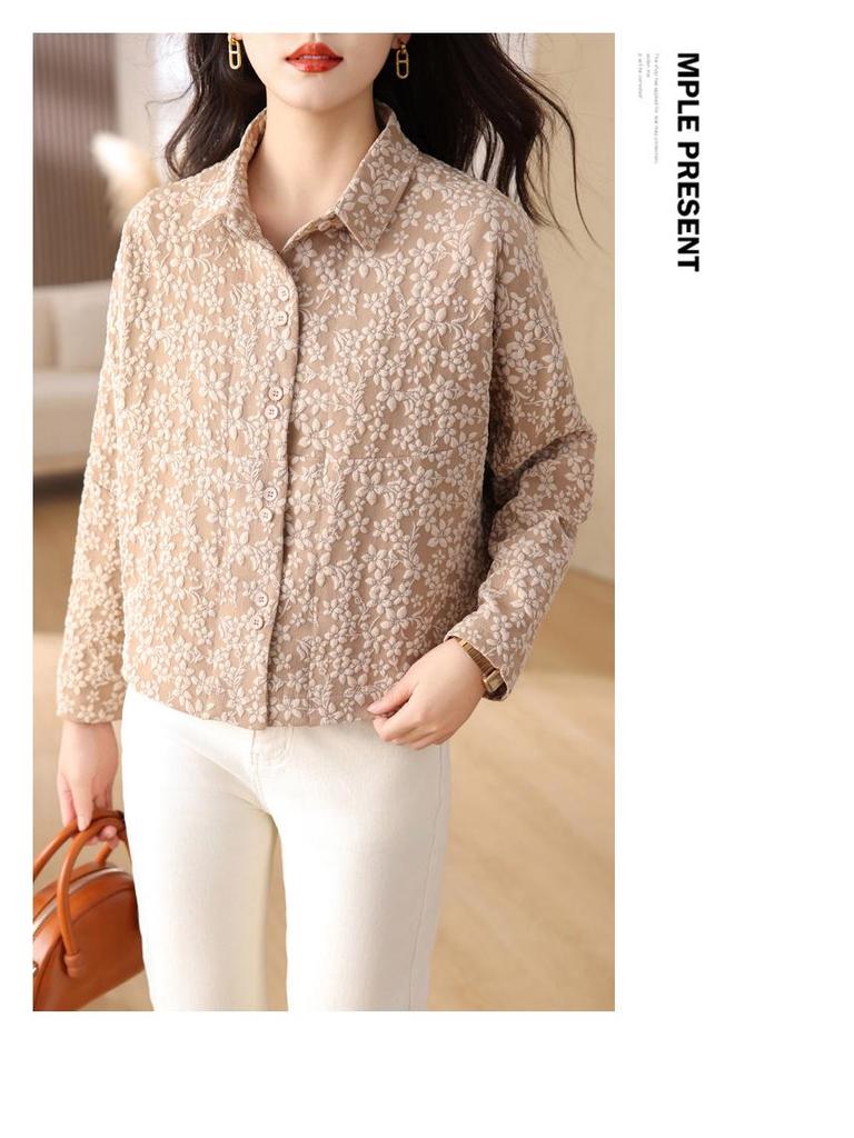 Women's Petite Casual Short Jacket - 2024 Spring/Autumn Fashion for Middle-Aged