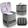 Large Capacity Double-layer Cosmetic Bag, Nail Polish Storage Bag, Orderly Storage, Necessary for Travel Storage