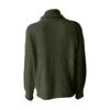 Fashionable Women's High-neck Knitted Sweater With Long Sleeves And Rolled Hem
